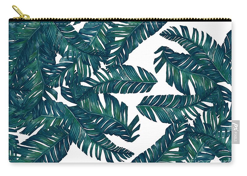 Summer Carry-all Pouch featuring the digital art Palm Tree 7 by Mark Ashkenazi