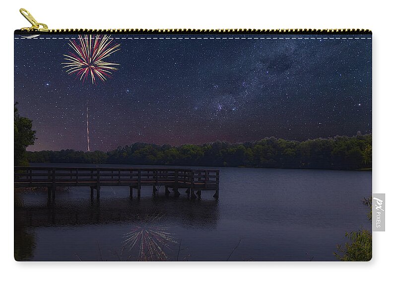 Landscape Zip Pouch featuring the photograph Palmetto Lake by David Palmer