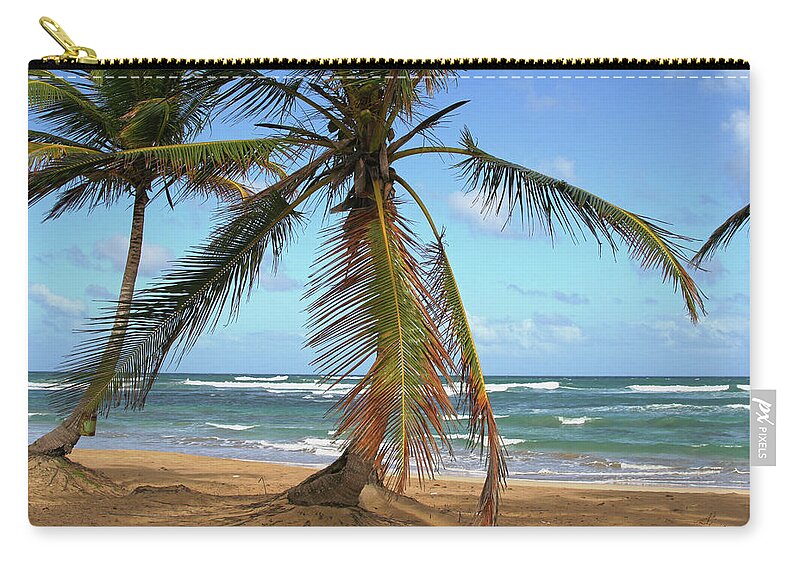 Palms Carry-all Pouch featuring the photograph Palms and Sand by Robert Och