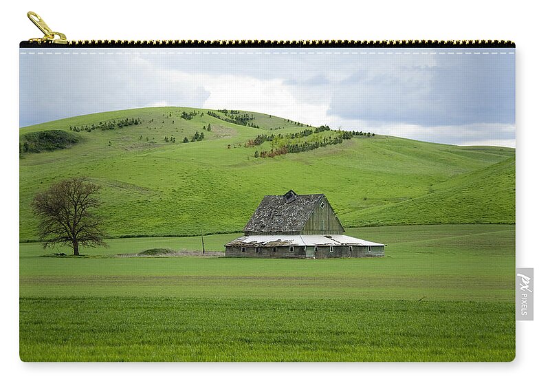 Palouse Zip Pouch featuring the photograph Palouse Old Barn by Louise Magno