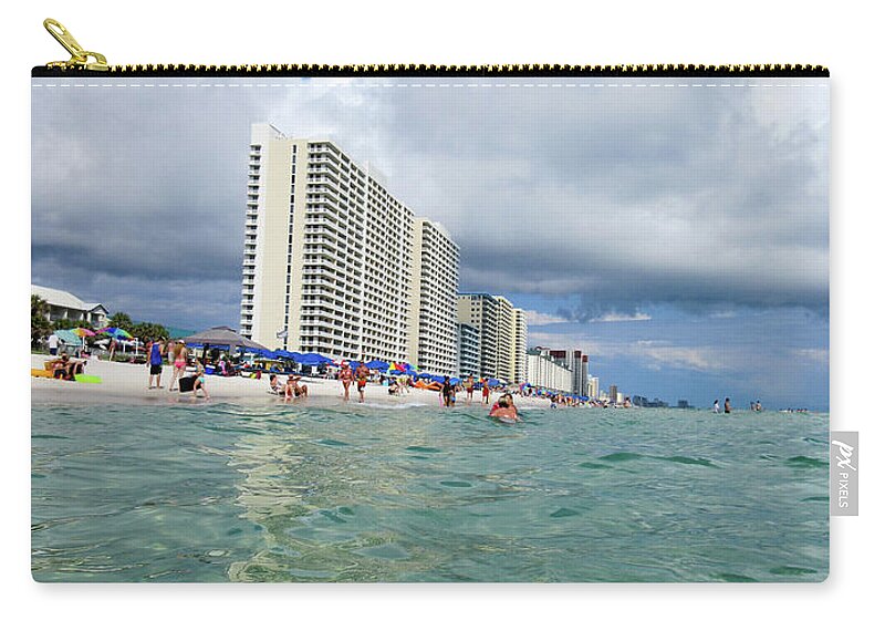 Seascape Zip Pouch featuring the photograph Panama City Beach Florida - II by Tony Grider