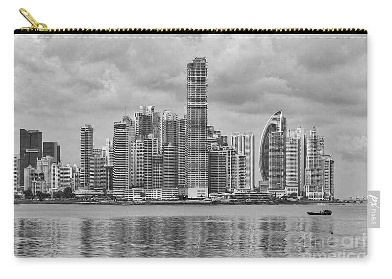Panama Zip Pouch featuring the photograph Panama Skyline by Ana V Ramirez
