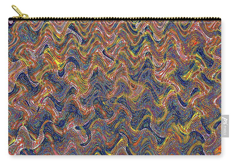 Panel Beyond Floating Flowers Abstract #5 Zip Pouch featuring the digital art Panel Beyond Floating Flowers Abstract #5 by Tom Janca