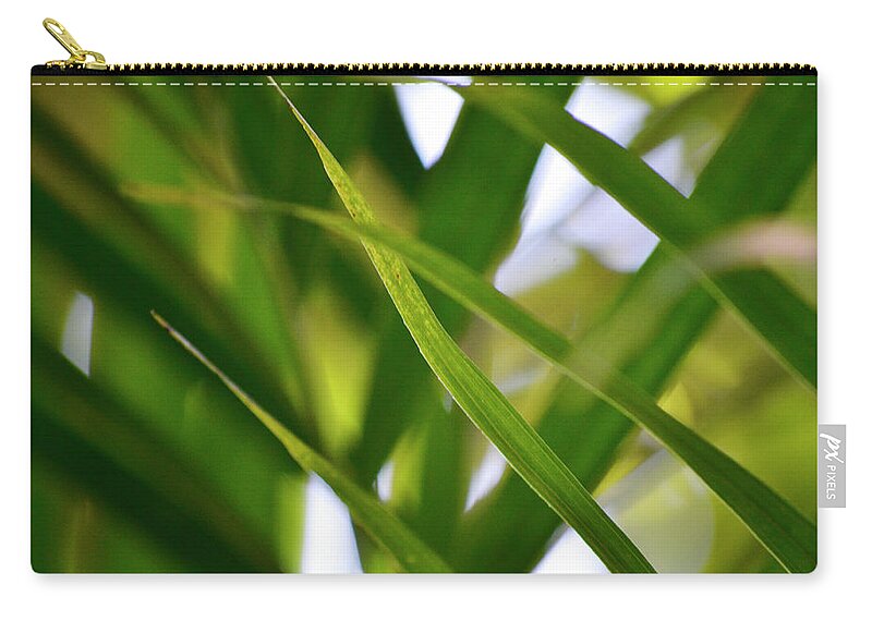 Green Zip Pouch featuring the photograph Panic Lines by Melanie Moraga