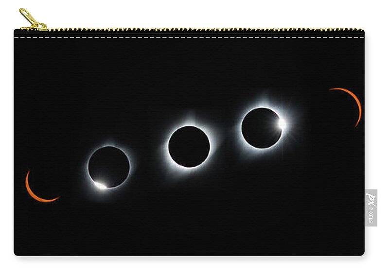 Eclipse Carry-all Pouch featuring the photograph Panorama of the Great American Eclipse by Tony Hake