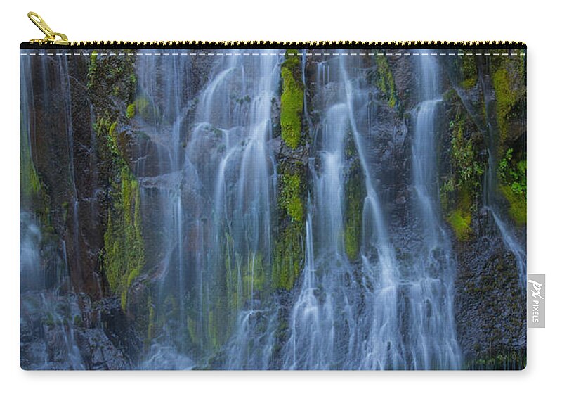 Images Zip Pouch featuring the photograph Panther Creek Falls Summer Waterfall -close 2 by Rick Bures
