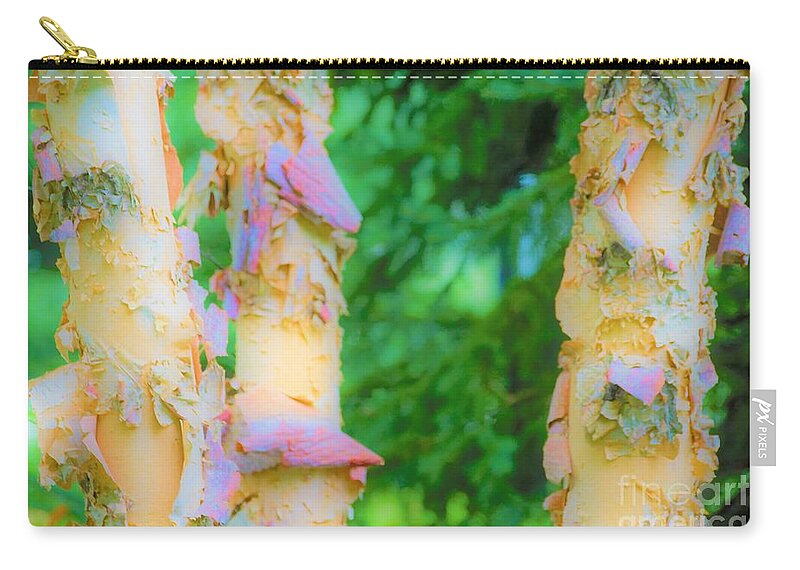 Trees Zip Pouch featuring the photograph Paper thin Bark by Merle Grenz