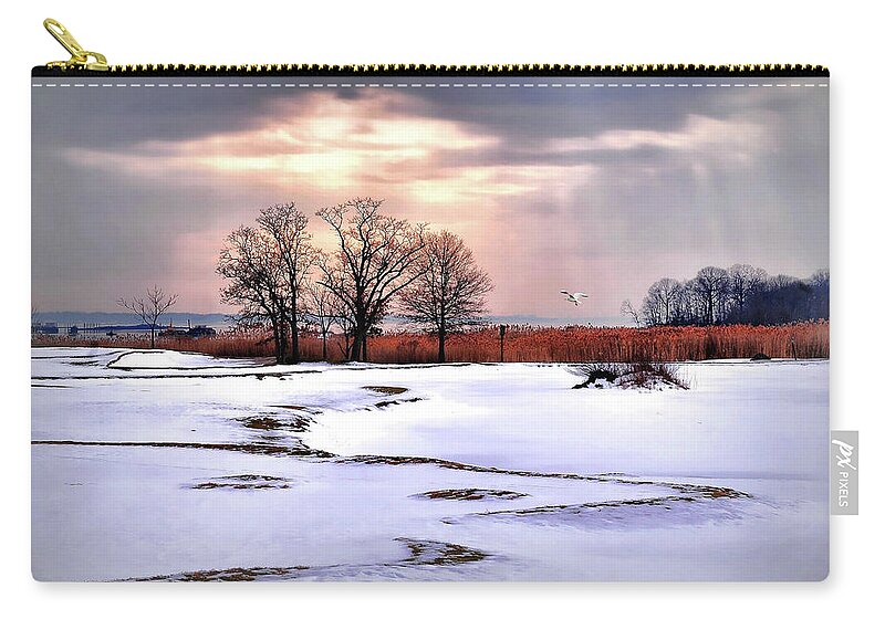 Nature Zip Pouch featuring the photograph Par for Winter's Course by Diana Angstadt