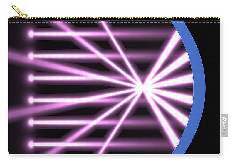 Beam Zip Pouch featuring the digital art Parabolic Reflector 2 by Russell Kightley