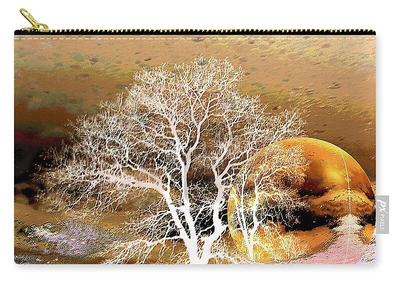 Landscape Zip Pouch featuring the digital art Parallel Worlds by Joyce Dickens