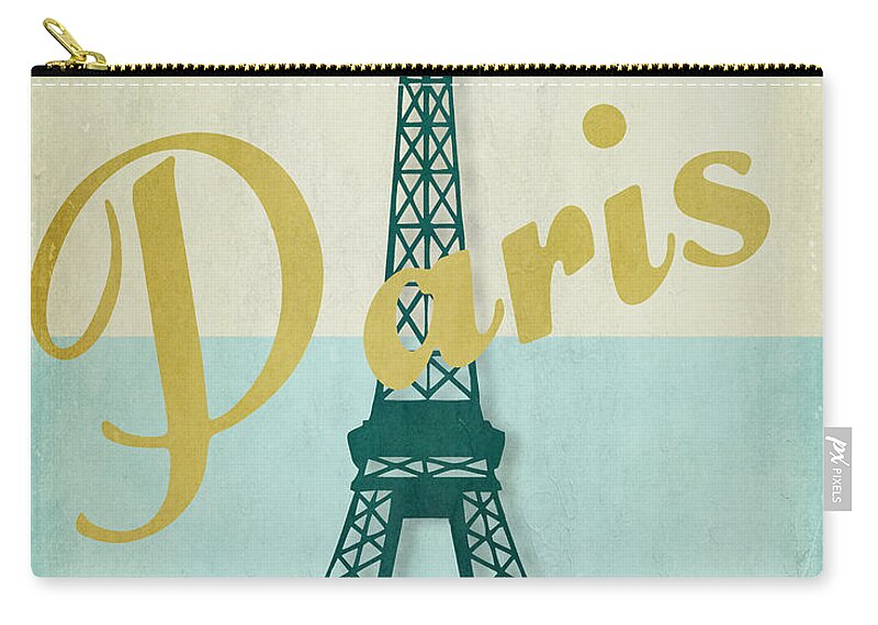 Paris Zip Pouch featuring the painting Paris City of Light by Mindy Sommers