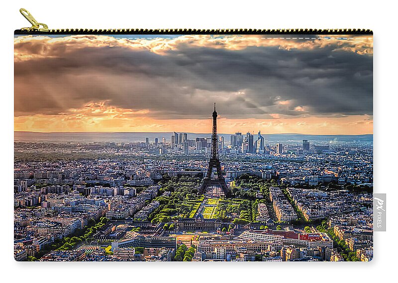 Europe Zip Pouch featuring the photograph Paris from Above by Tim Stanley