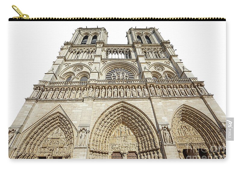 Paris Zip Pouch featuring the photograph Paris Notre Dame by Benny Marty