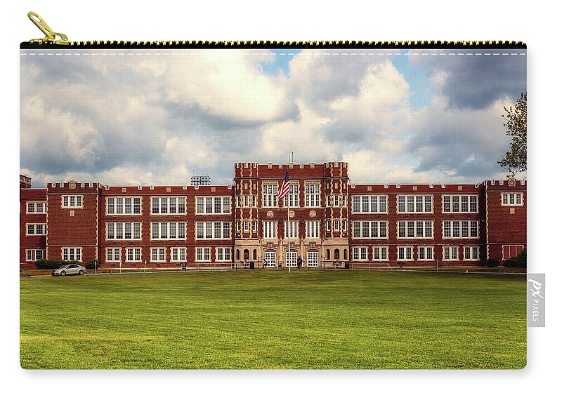 Parkersburg High School Zip Pouch featuring the photograph Parkersburg High School - West Virginia by Mountain Dreams