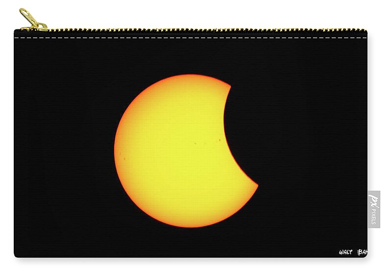 Eclipse Zip Pouch featuring the photograph Partial Eclipse 1 by Walt Baker