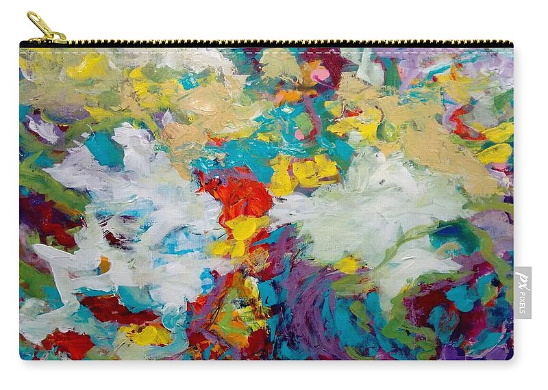 Abstract Zip Pouch featuring the painting Passing By by Nicolas Bouteneff