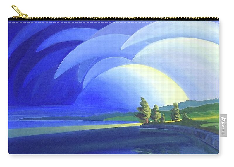 Group Of Seven Carry-all Pouch featuring the painting Passing Storm by Barbel Smith