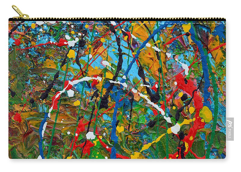 Modern Zip Pouch featuring the painting Passionate Moments by Donna Blackhall