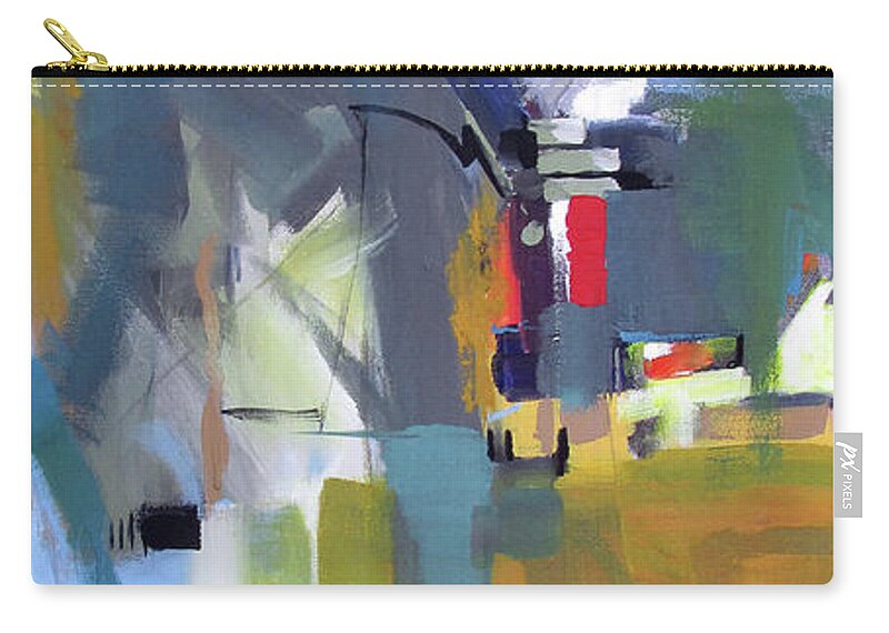 Abstract Zip Pouch featuring the painting Past The Doorway by John Gholson