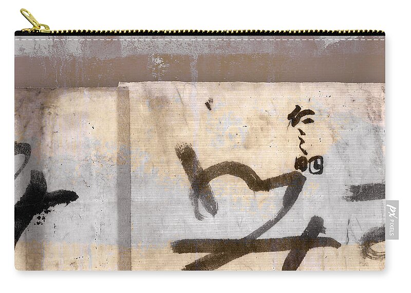 Japan Carry-all Pouch featuring the photograph Pastel Colors and Calligraphy by Carol Leigh