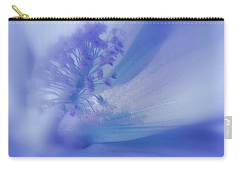 Blue Zip Pouch featuring the mixed media Pastel by Elfriede Fulda