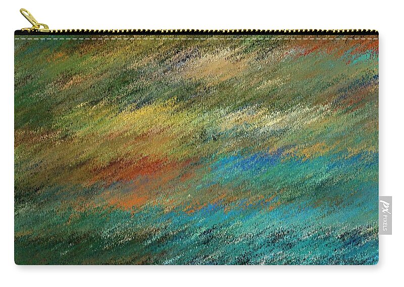 Colorful Zip Pouch featuring the digital art Pastel Sunset by David Manlove