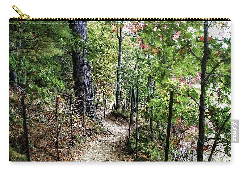 Walden Pond Zip Pouch featuring the photograph Path Along the Pond by Ike Krieger