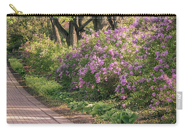 Illinois Zip Pouch featuring the photograph Pathway to Beauty in Lombard by Joni Eskridge