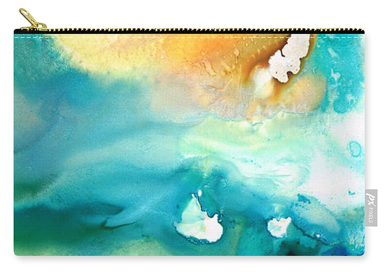 Abstract Art Carry-all Pouch featuring the painting Pathway To Zen by Sharon Cummings