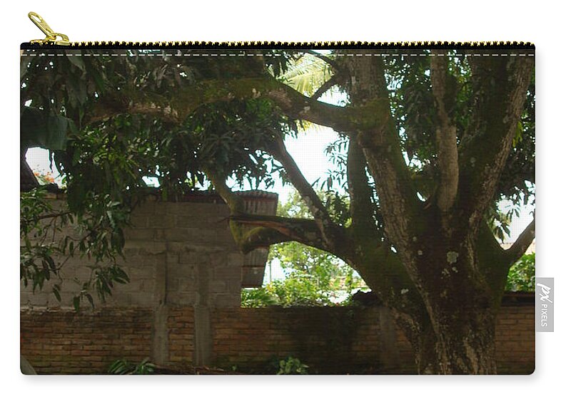 Digital Art Zip Pouch featuring the photograph Patio 6 by Carlos Paredes Grogan