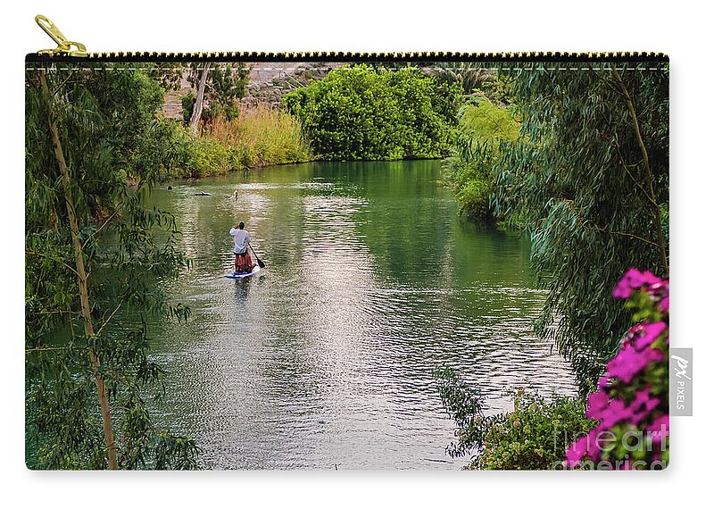 Paradise Zip Pouch featuring the photograph Patria paradisi. by Arik Baltinester