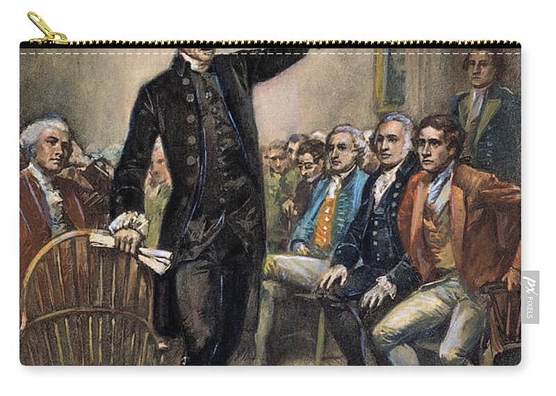 1774 Zip Pouch featuring the photograph Patrick Henry (1736-1799) by Granger