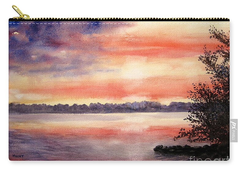 Tega Cay Zip Pouch featuring the painting Patriotic Windjammer Sky by Shirley Braithwaite Hunt