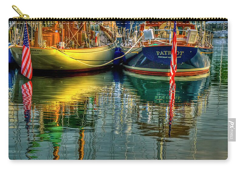 Boats Carry-all Pouch featuring the photograph Patroits Pride by Jeff Cooper