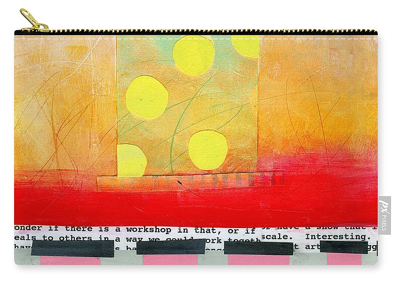 Abstract Art Zip Pouch featuring the painting Pattern # 7 by Jane Davies