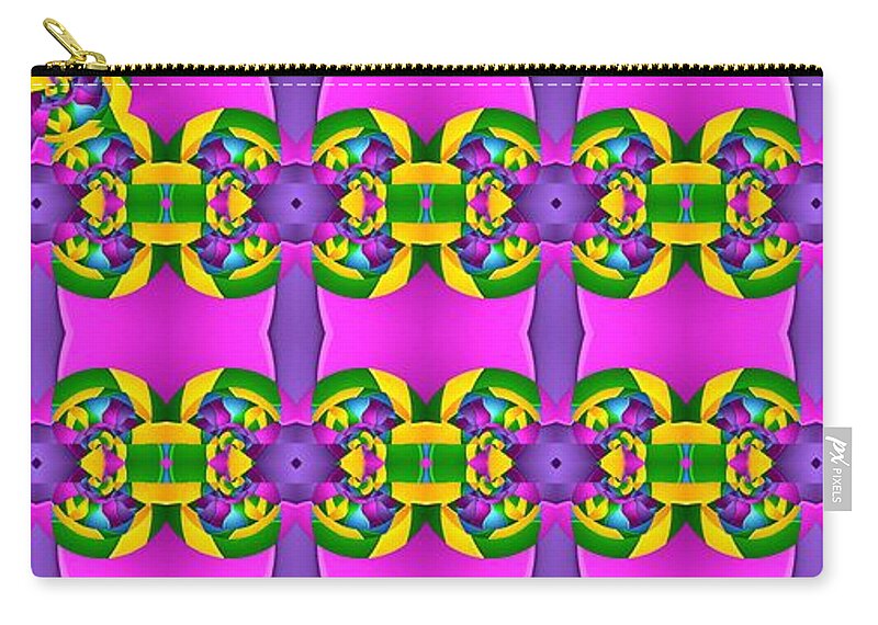 Collage Zip Pouch featuring the digital art Pattern Evolution by Ronald Bissett