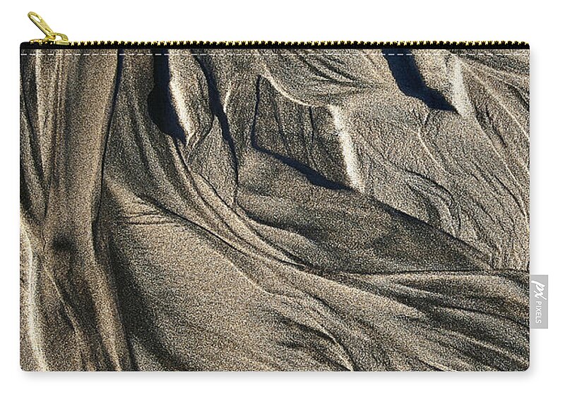 Patterns Zip Pouch featuring the photograph Patterns in the Sand by John Christopher