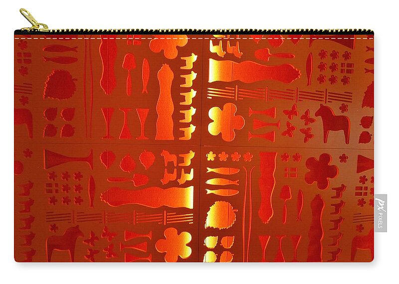 Orange Zip Pouch featuring the photograph Patterns of Sweden by Rosita Larsson