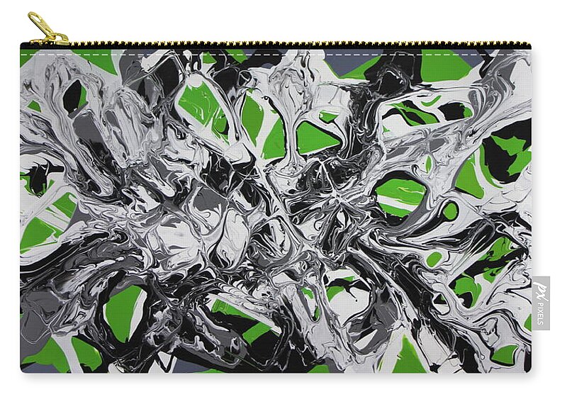Abstract Zip Pouch featuring the painting Pave Paradise by Madeleine Arnett