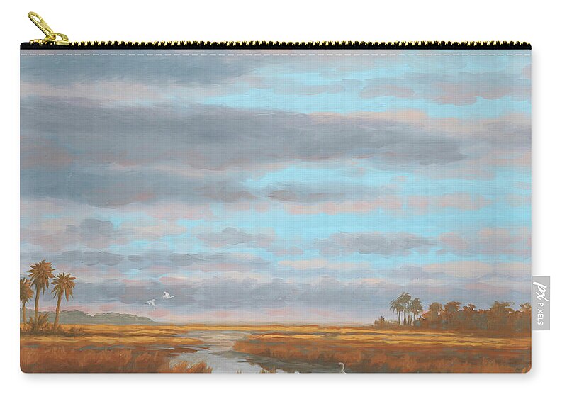 South Carolina Art Zip Pouch featuring the painting Pawley's Island by Guy Crittenden