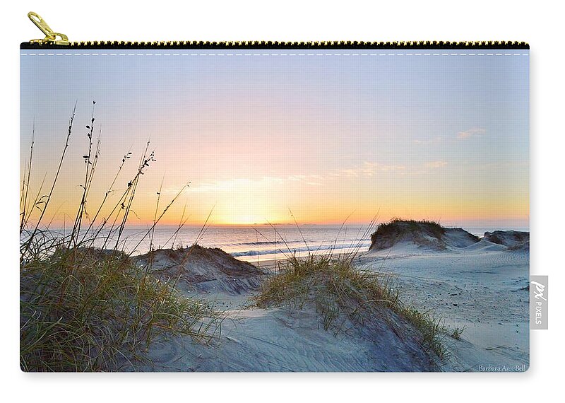 Obx Sunrise Zip Pouch featuring the photograph Pea Island Sunrise 12/28/16 by Barbara Ann Bell