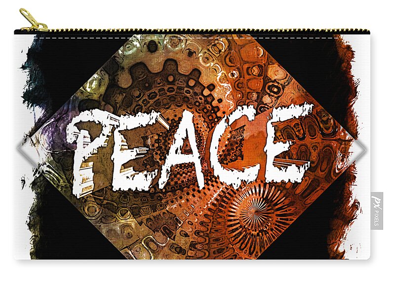 Peace Zip Pouch featuring the digital art Peace Art 1 by DiDesigns Graphics