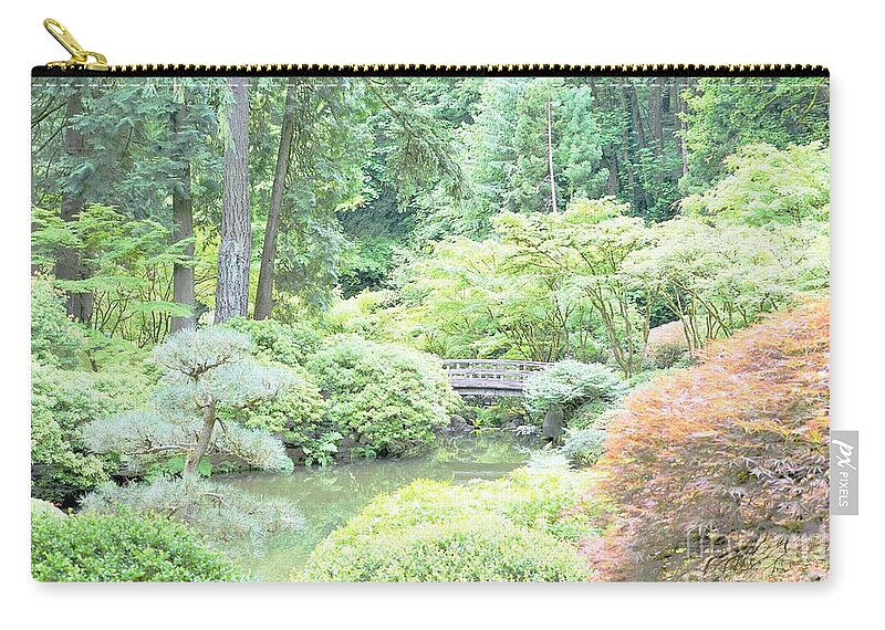 Gardens Zip Pouch featuring the photograph Peaceful garden space by Merle Grenz