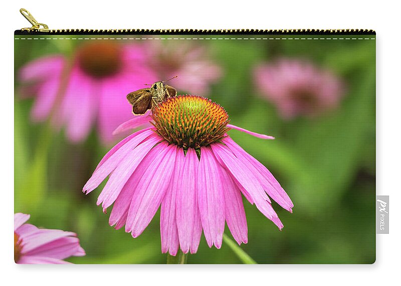 Valentines Day Zip Pouch featuring the photograph Peaceful Skipper Butterfly by Marianne Campolongo