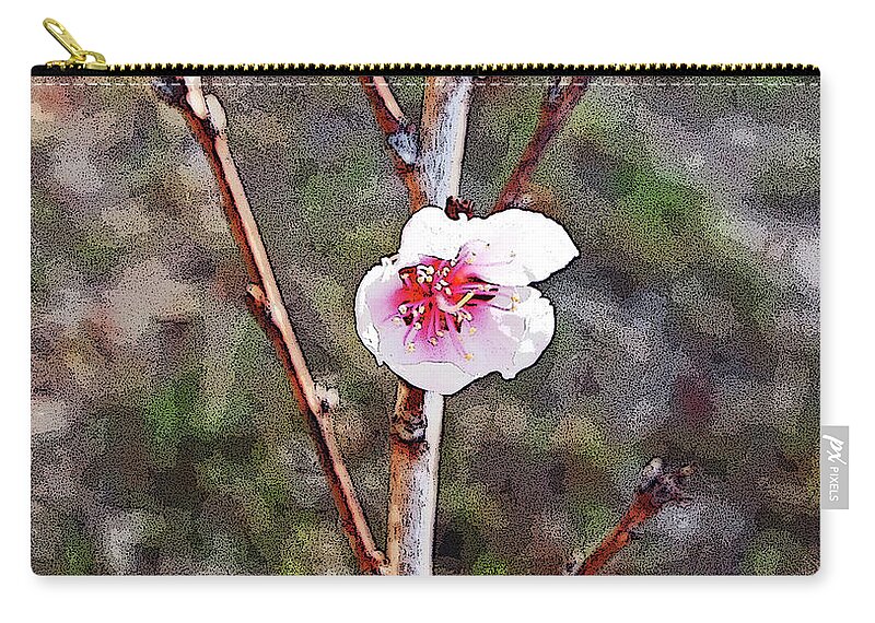 Blossom Zip Pouch featuring the photograph Peach Blossom by George D Gordon III