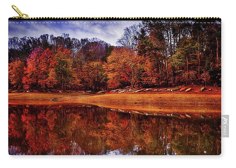 Autumn Zip Pouch featuring the photograph Peak? Nope, Not Yet by Edward Kreis