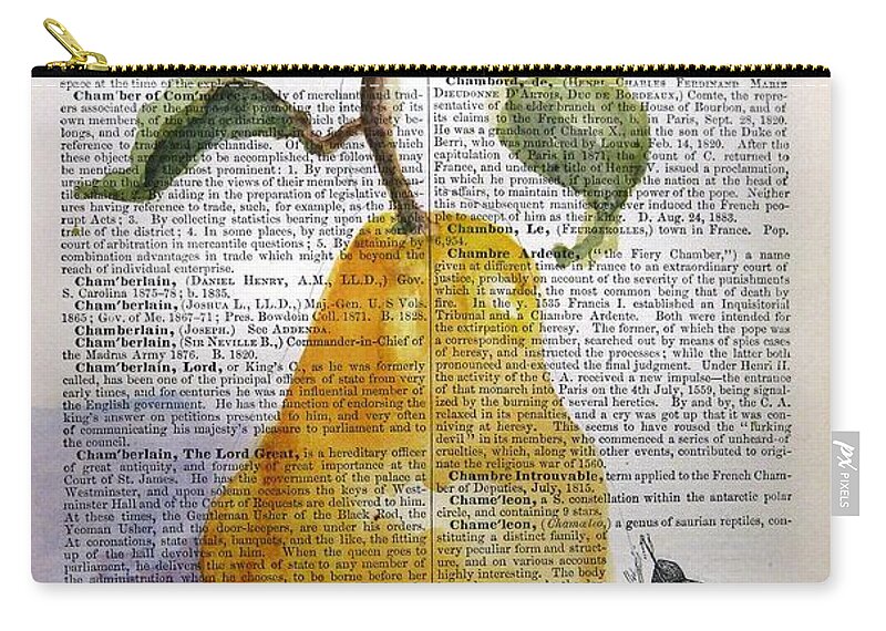 Pear Zip Pouch featuring the painting Pear on Antique Paper by Maria Hunt