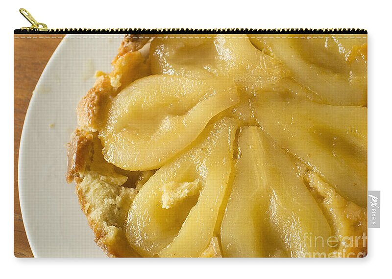 Pie Zip Pouch featuring the photograph Pear Tarte Tatin by Patricia Hofmeester