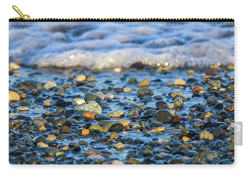 Stone Zip Pouch featuring the photograph Pebbles by Stelios Kleanthous