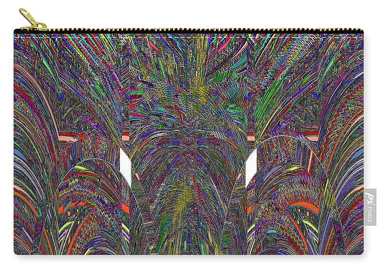 Abstract Zip Pouch featuring the digital art Peek A Boo by Tim Allen